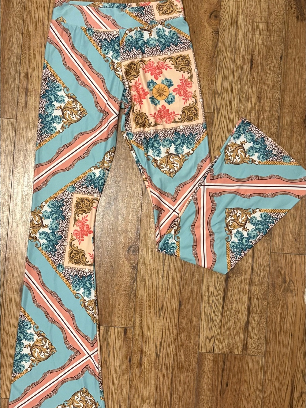 GUESS Y2K Mid-Low Rise Flare Pants — Turquoise